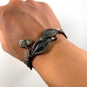 Alex and Ani braided silver bracelet